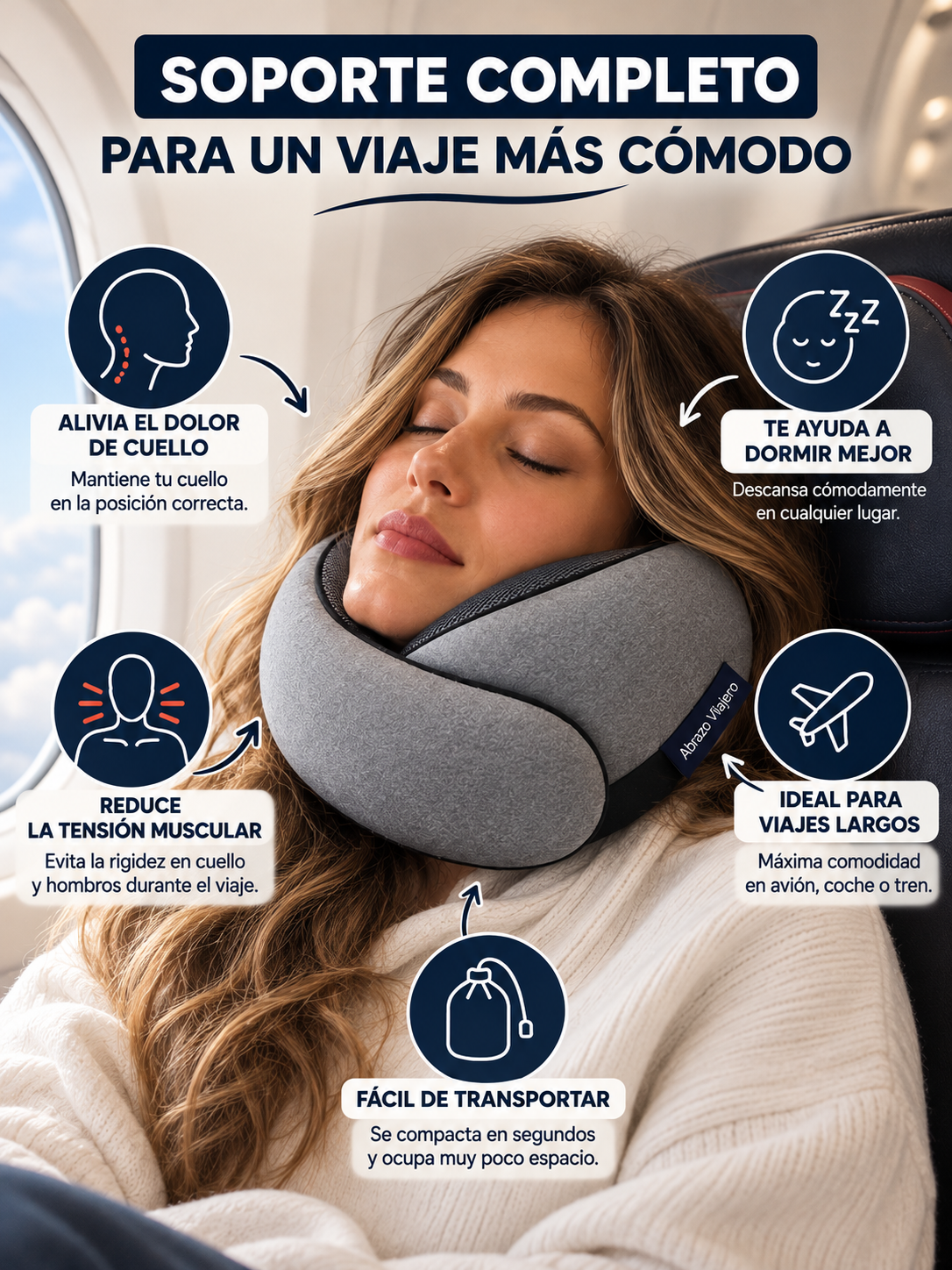 Abrazo Viajero™ — Tu Almohada de Viaje